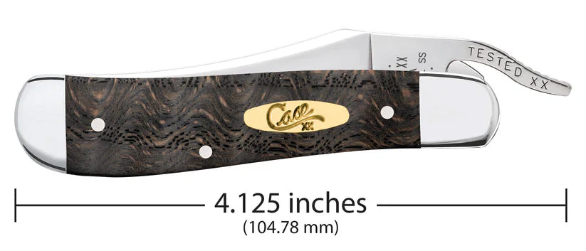 Case Smooth Black Curly Oak Wood RussLock (4.13