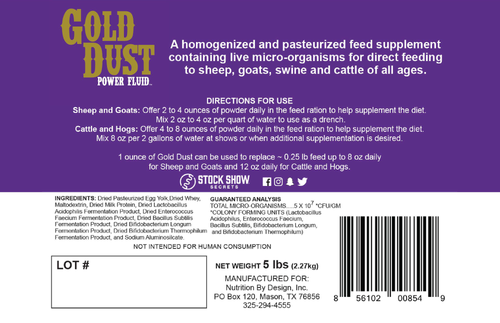 Stock Show Secrets Gold Dust Power Fluid